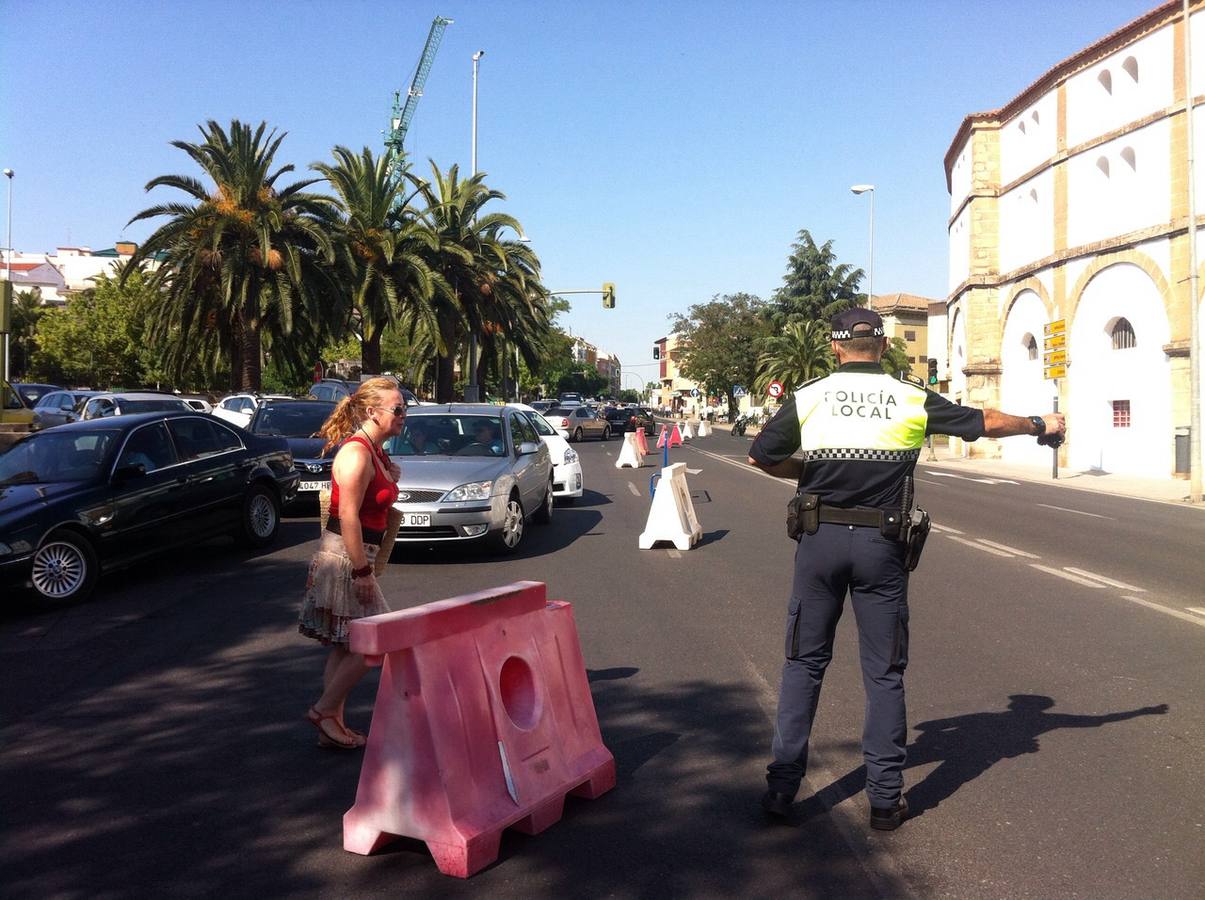 Problemas circulatorios en Cáceres por el campeonato ciclista