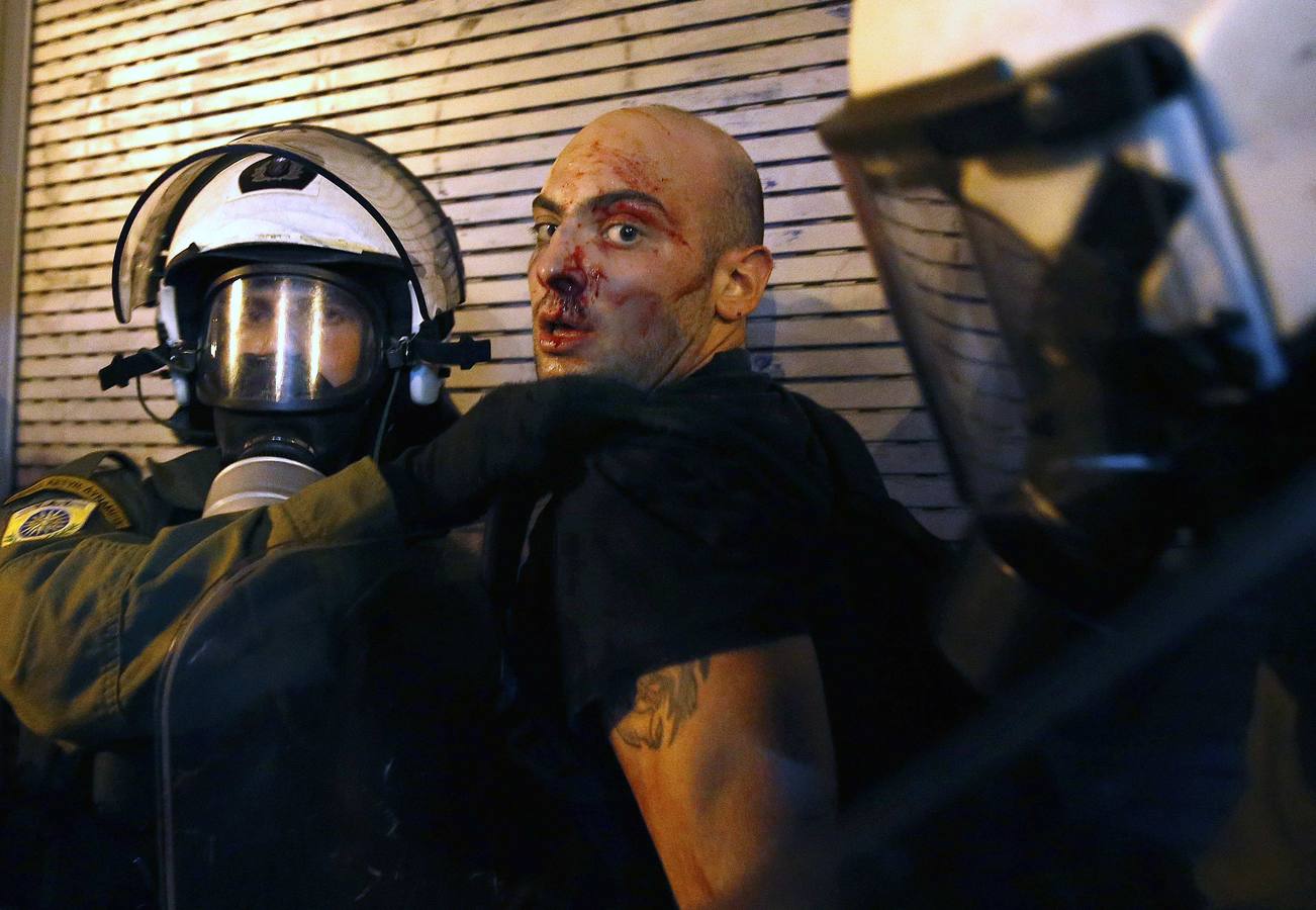 Manifestación en Grecia