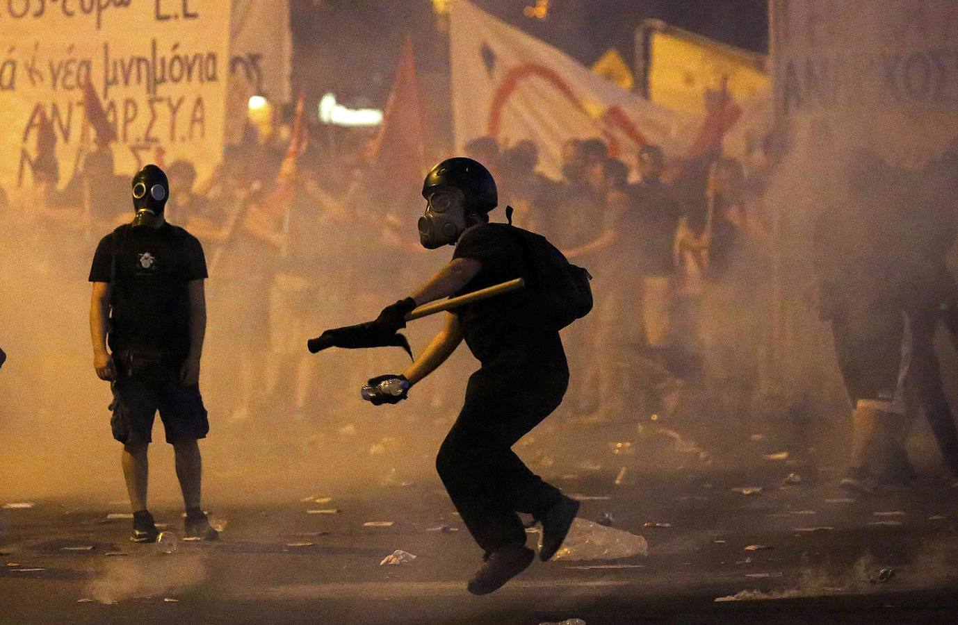 Manifestación en Grecia