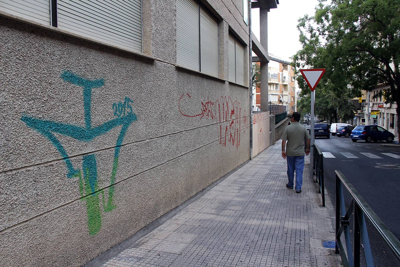 La Plaza de Italia, objeto de una oleada de pintadas