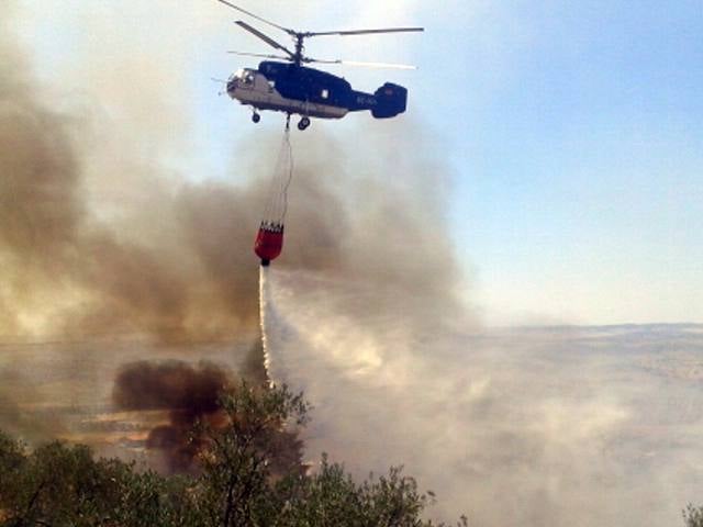 Controlado un fuego en la Sierra de Hornachos