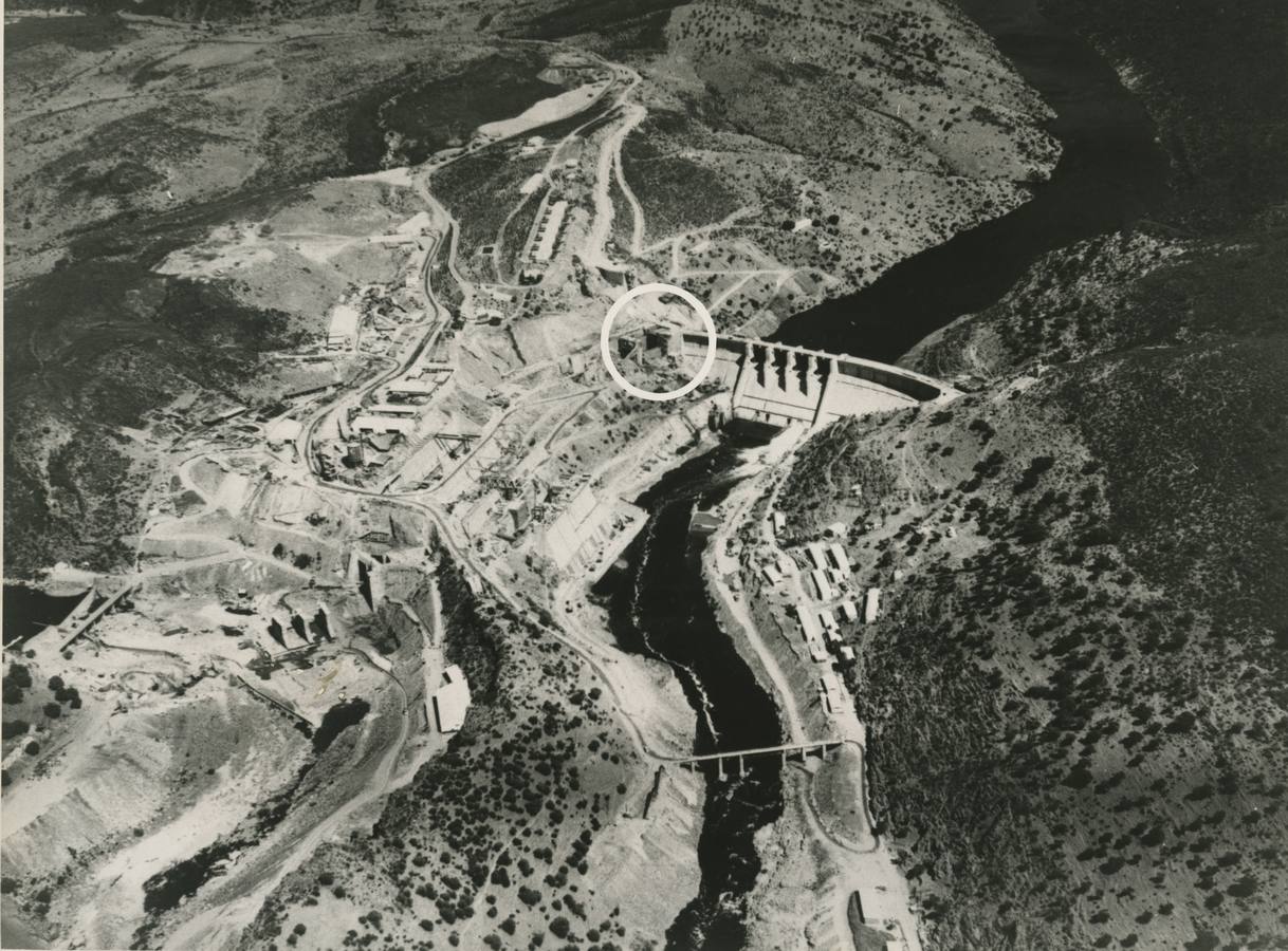 Vista aérea de la presa en donde se marca la zona en donde se produjo la tragedia. Fotografía: Europa Press