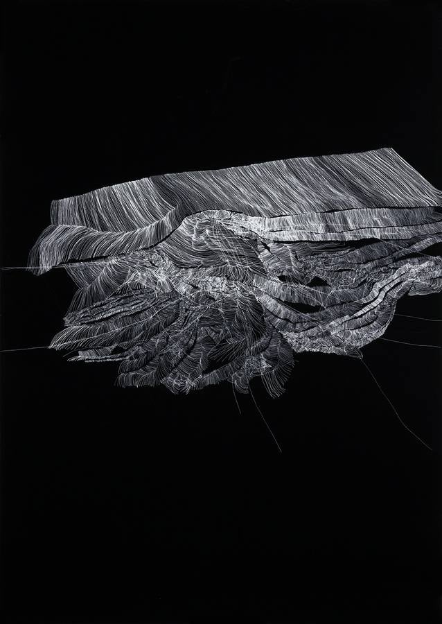 'Gravitaciones', de Ruth Morán, obra incluida en la muestra 'Gabinete Pintura'. Galería Ángeles Baños.