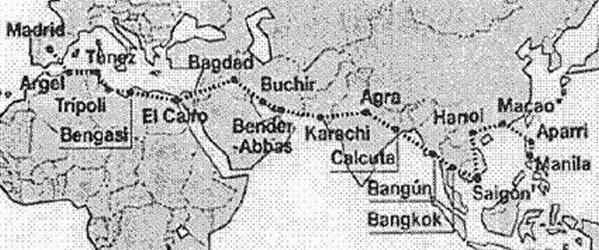 del diario ABC en 1926 que (como otros muchos periódicos) siguió el itinerario de viaje día a día. No es de mucha calidad pero es expresivo: 17000 kilómetros, 33 días a una media de 153 km/hora.