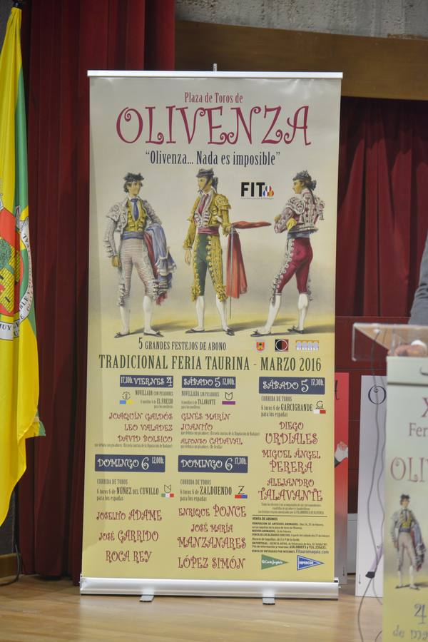 Presentación del cartel de la Feria de Olivenza 2016