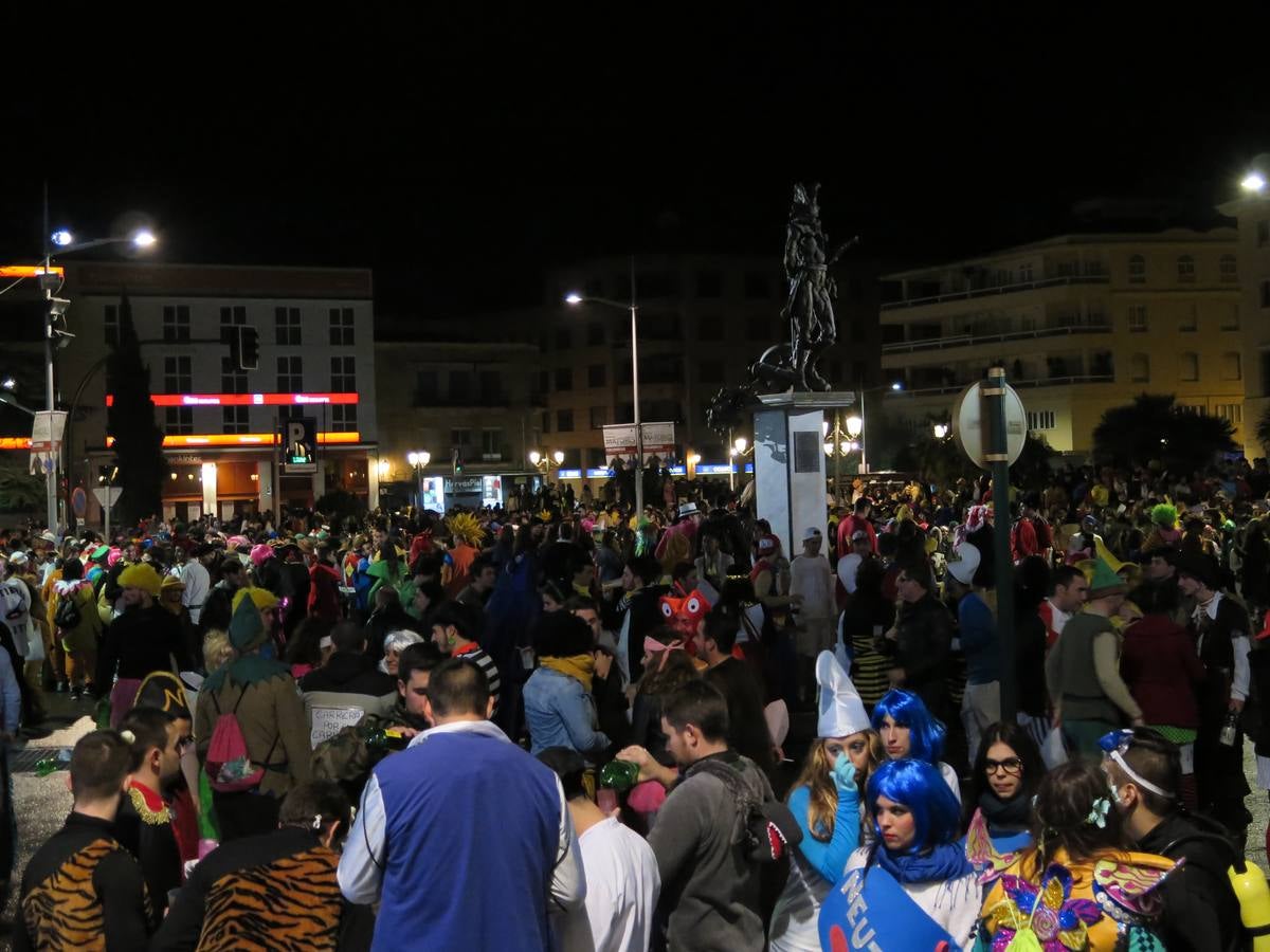 Noche de sábado de Carnaval en Badajoz