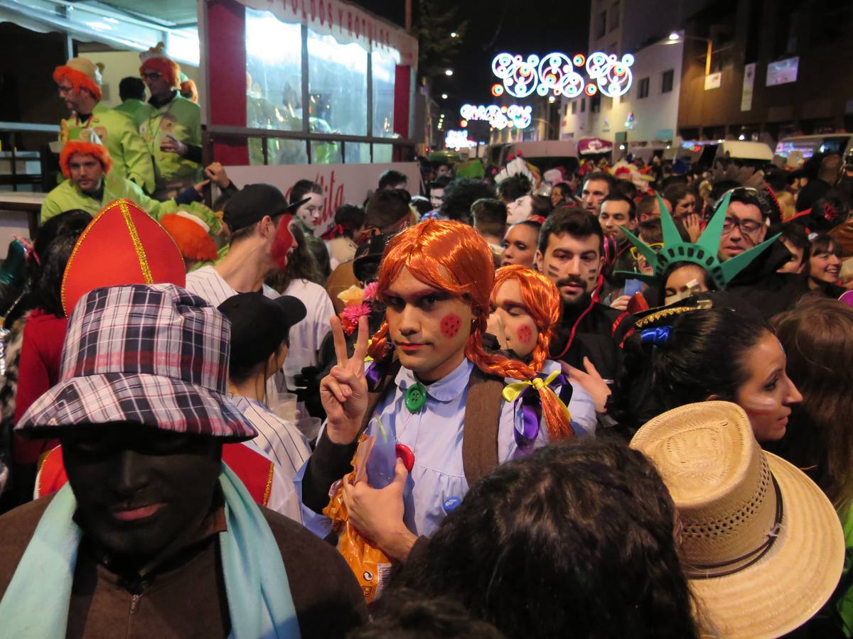 Noche de sábado de Carnaval en Badajoz