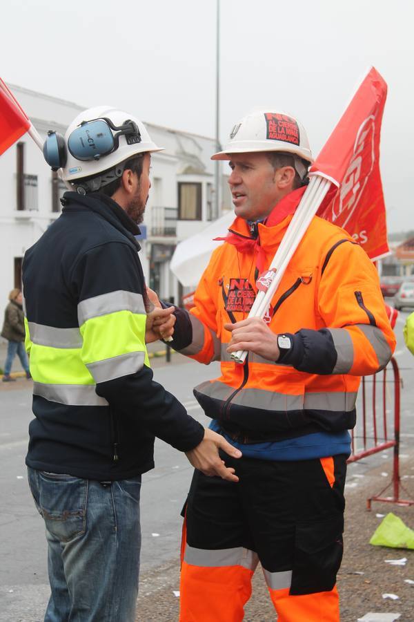 Concentración contra el cierre de la mina Aguablanca en Monesterio