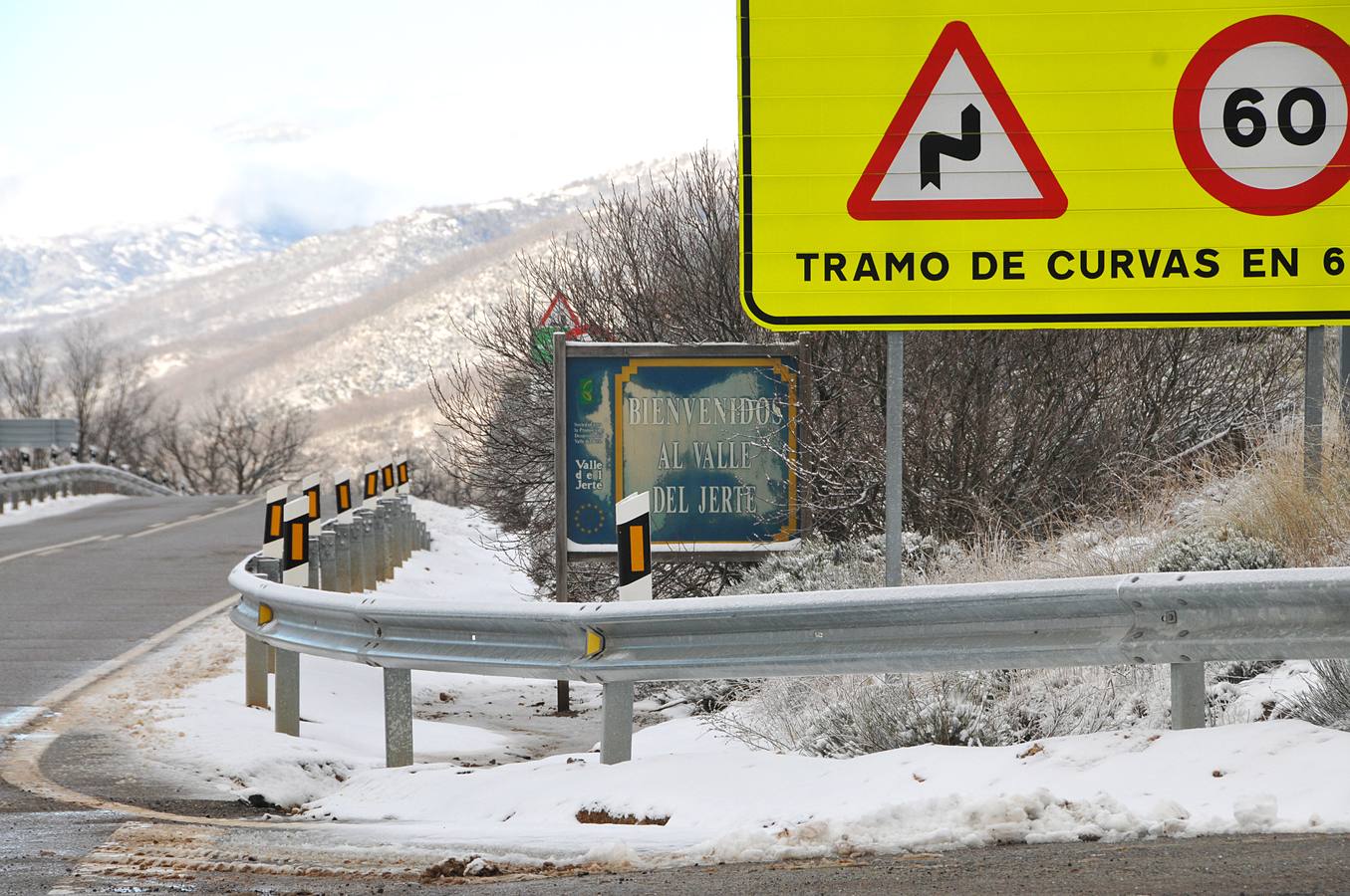 Primera nevada en el Puerto de Tornavacas