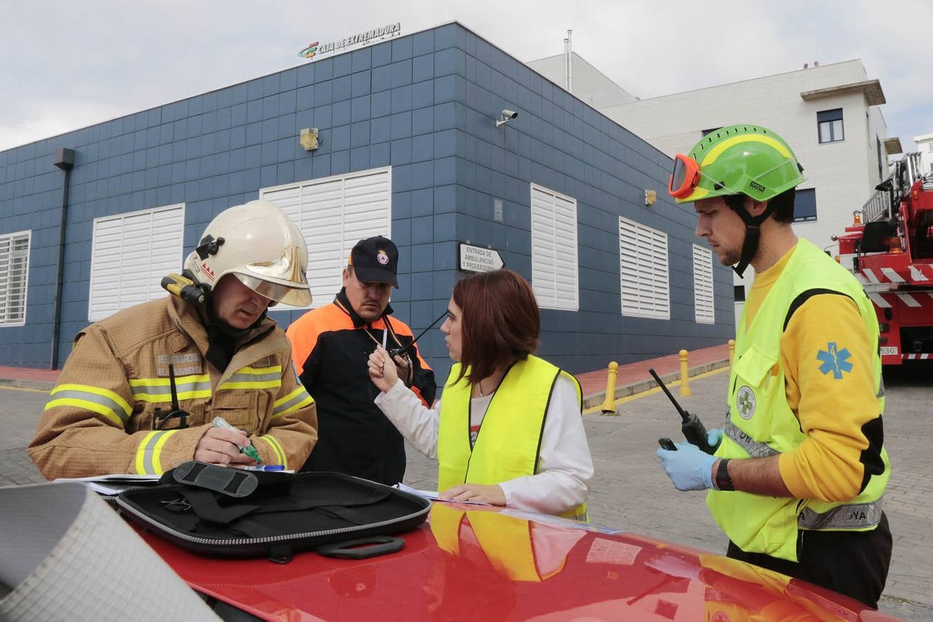 Simulacro de incendio en la residencia de alzheimer