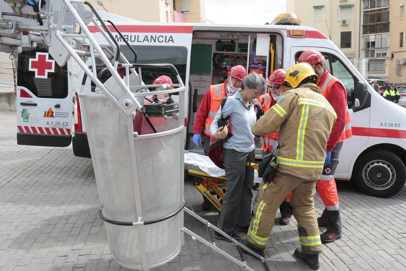 Simulacro de incendio en la residencia de alzheimer