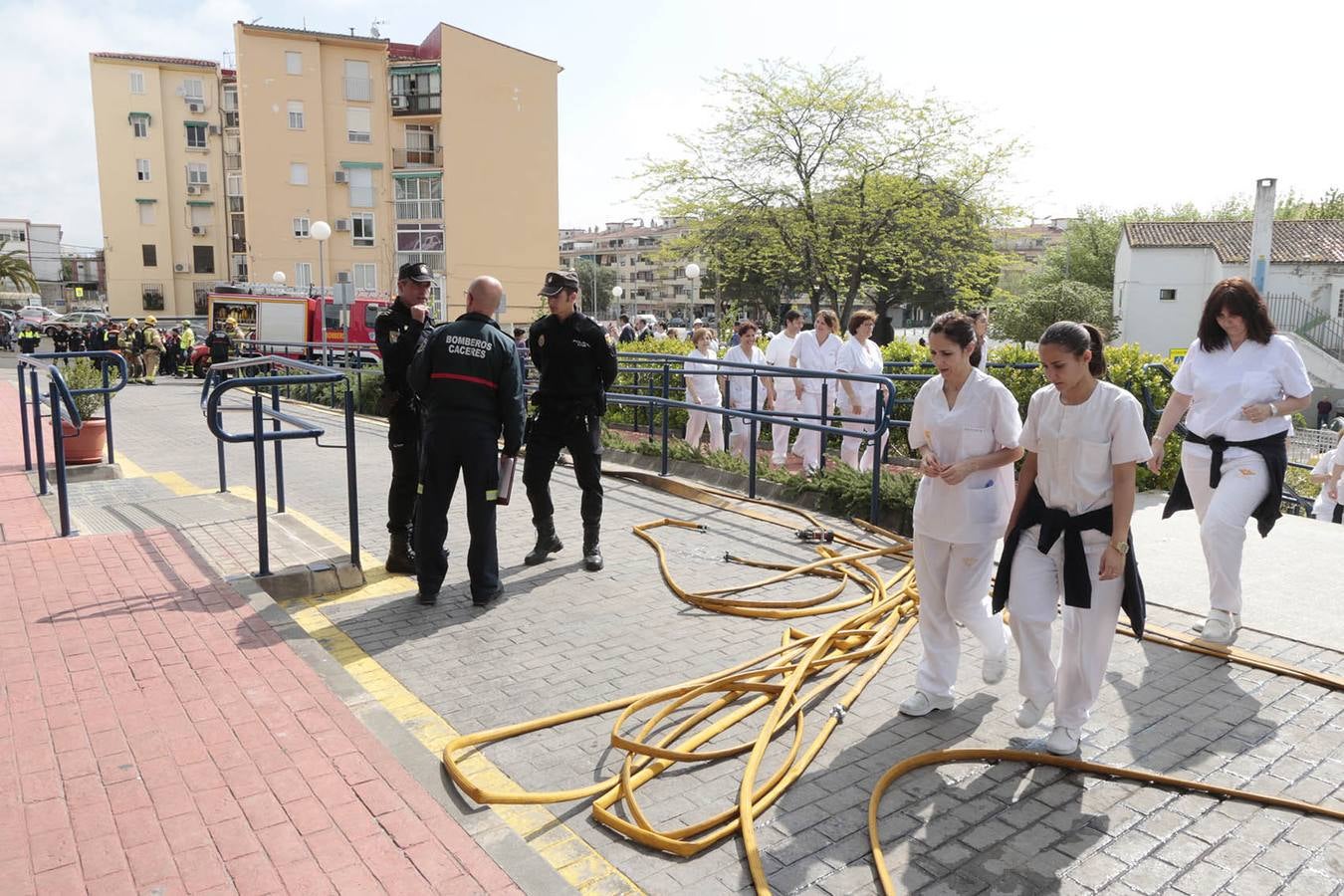 Simulacro de incendio en la residencia de alzheimer