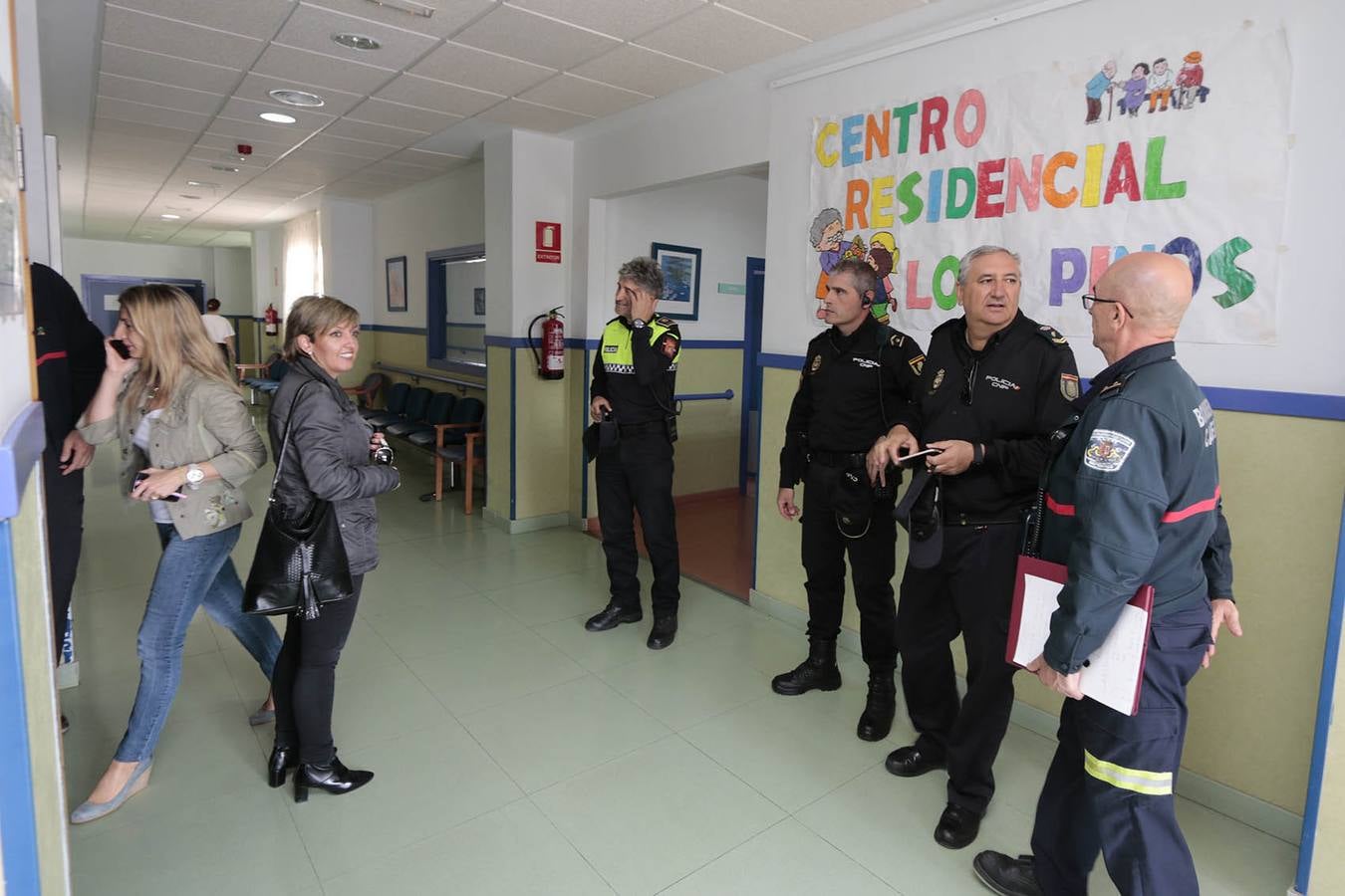 Simulacro de incendio en la residencia de alzheimer