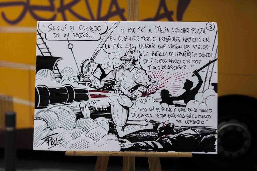 Elaboración de un cómic en Cánovas sobre la vida de Cervantes