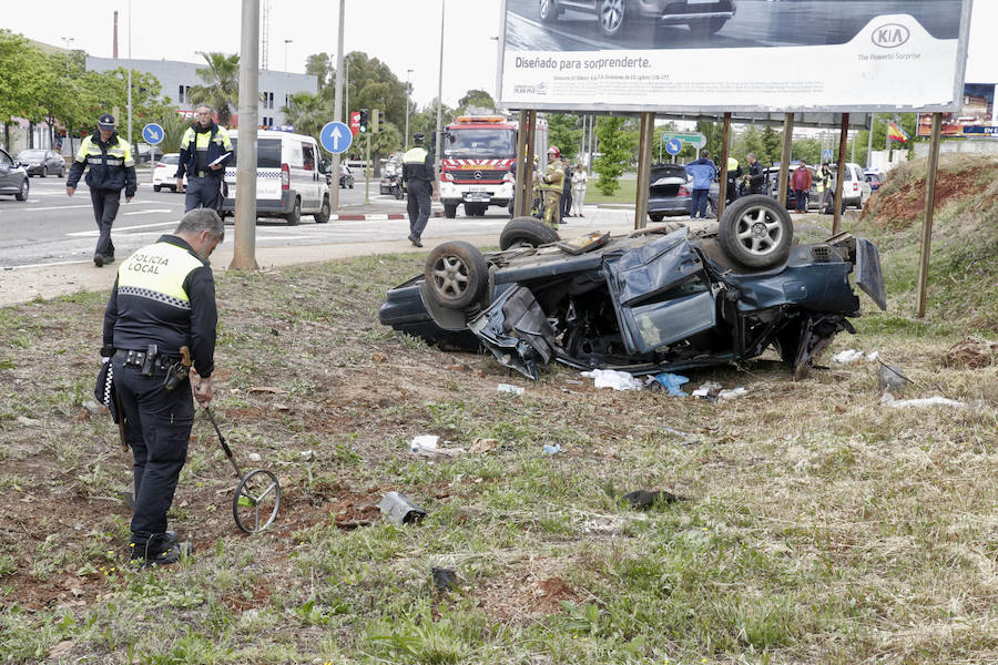 Causa un accidente con siete heridos en el último día de la feria de Cáceres