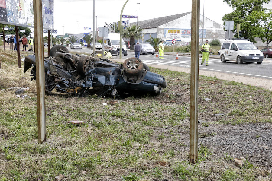 Causa un accidente con siete heridos en el último día de la feria de Cáceres