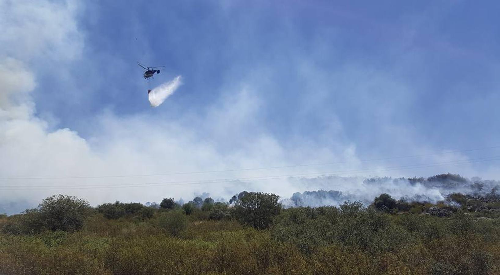 Declarado un incendio en Arroyo de San Serván sin peligro para la población