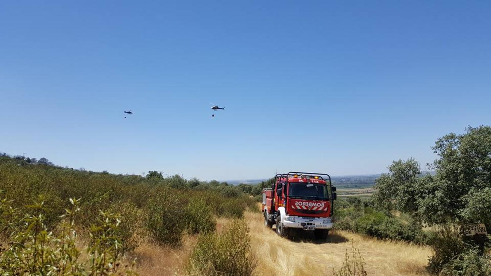 Declarado un incendio en Arroyo de San Serván sin peligro para la población