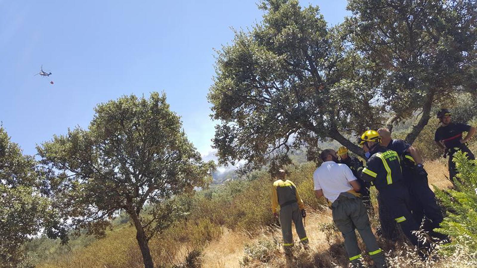 Declarado un incendio en Arroyo de San Serván sin peligro para la población