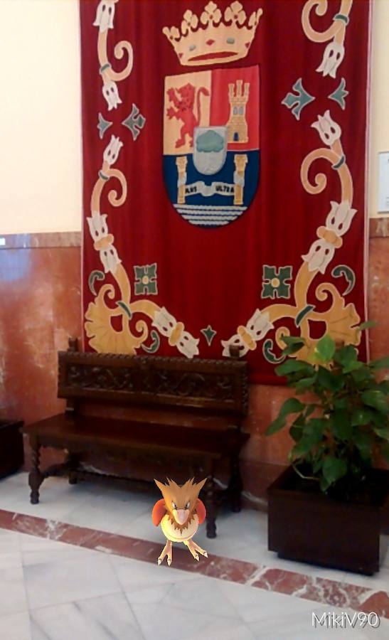 Un Spearow en el Ayuntamiento de Badajoz