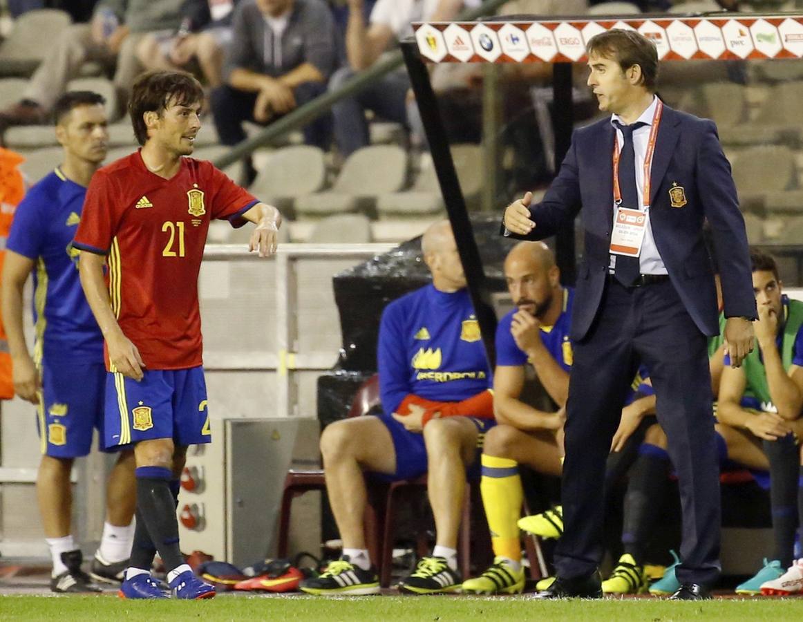 Jueves, 1 de septiembre: Partido de preparación entre España y Bélgica en el estadio Rey Balduino de Bruselas. Cómoa victoria de los españoles por cero tantos a dos. Fotografía: Agencias.