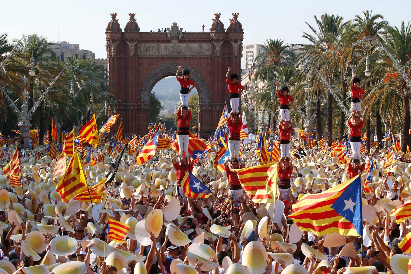 Domingo, 11 de septiembre: Celebración de la Diada en Cataluña. Fotografías: Agencias.