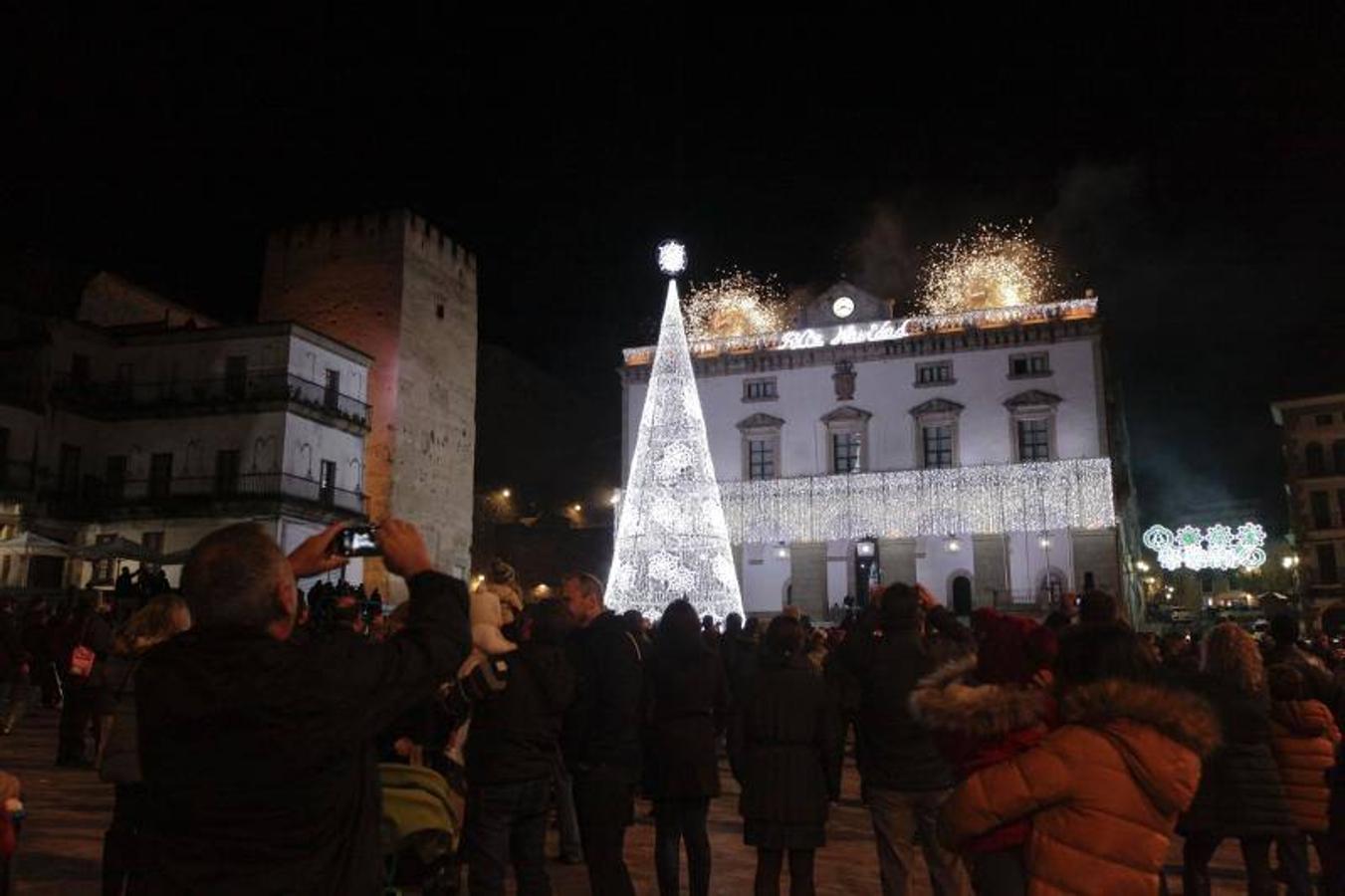 Encendido de las luces de Navidad en Cáceres