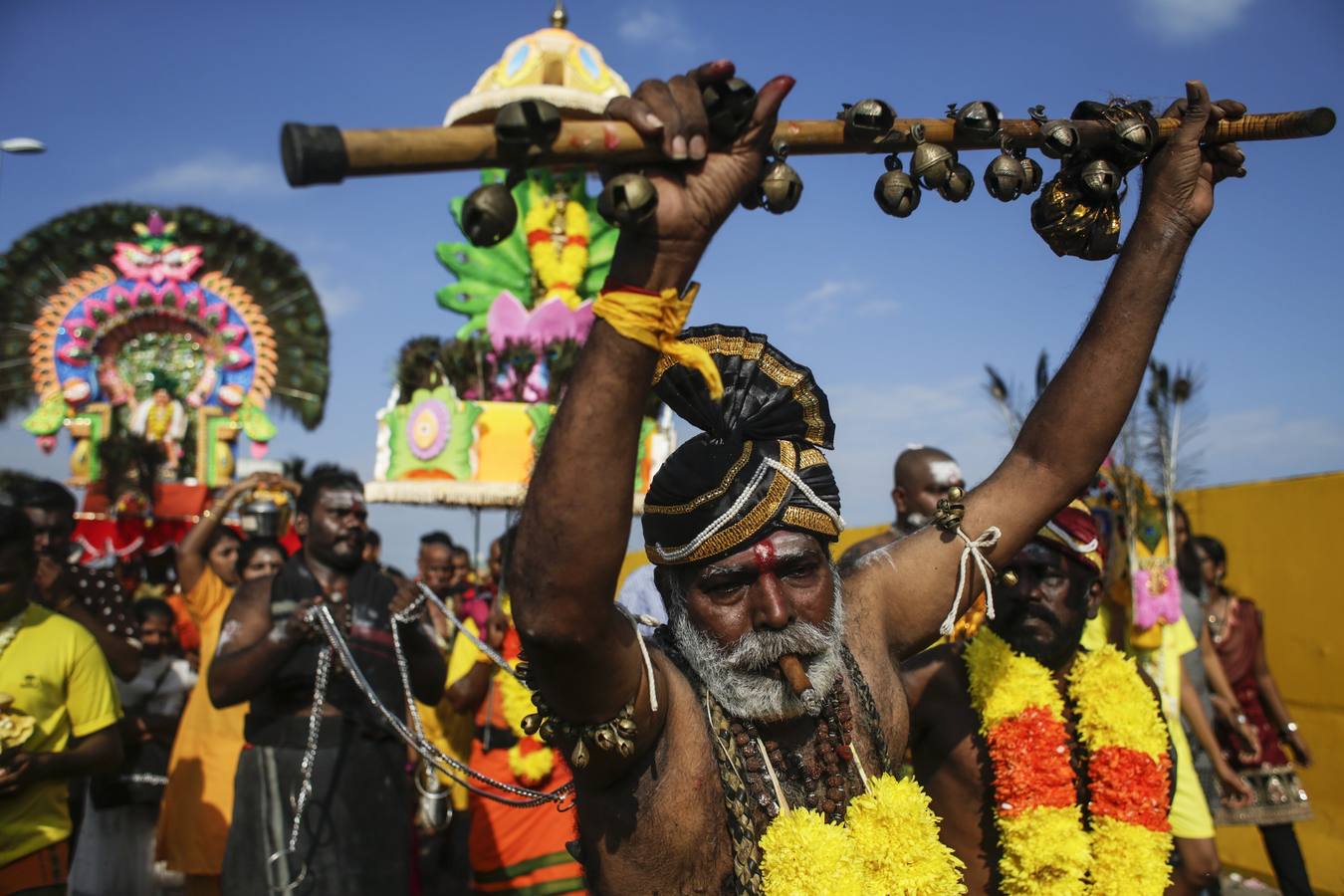 Los hindúes de Singapur celebran el Thaipusam con devoción