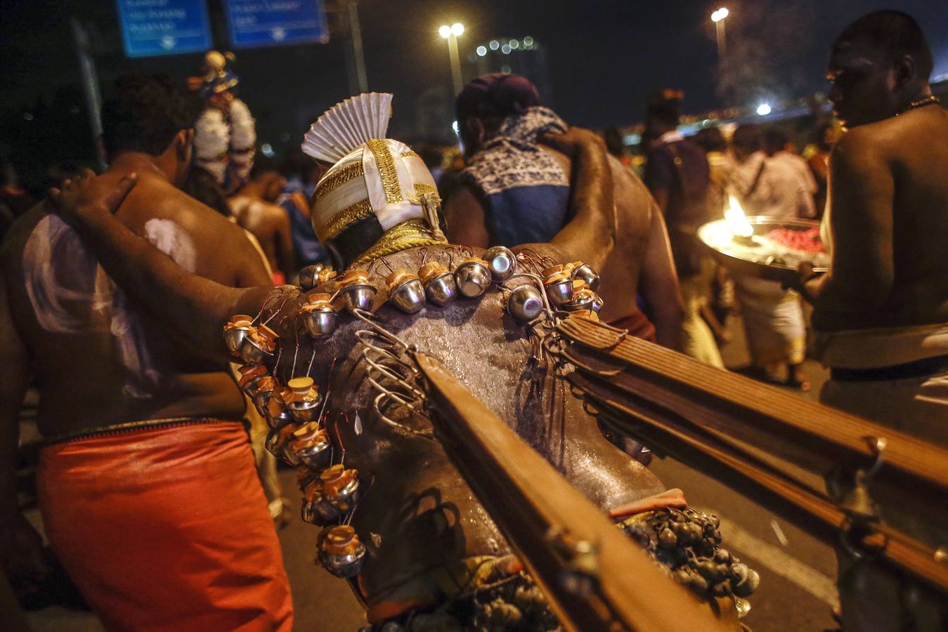 Los hindúes de Singapur celebran el Thaipusam con devoción