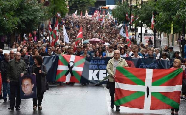 Marcha en homenaje a Kepa del Hoyo.