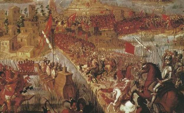 La conquista de Tenochtitlan, de autor desconocido..