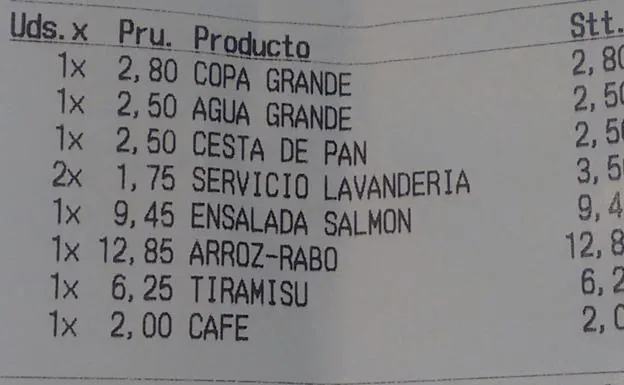 Un restaurante le cobra 3,50 euros más por el lavado del mantel