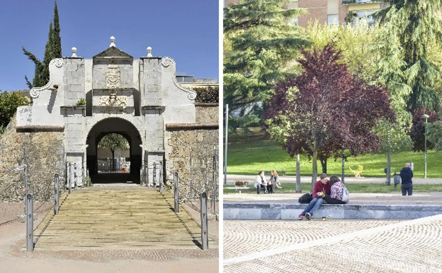Al parque del Salto del Caballo se le suele denominar 'Los Cañones' y tiene su entrada principal por Ronda del Pilar.