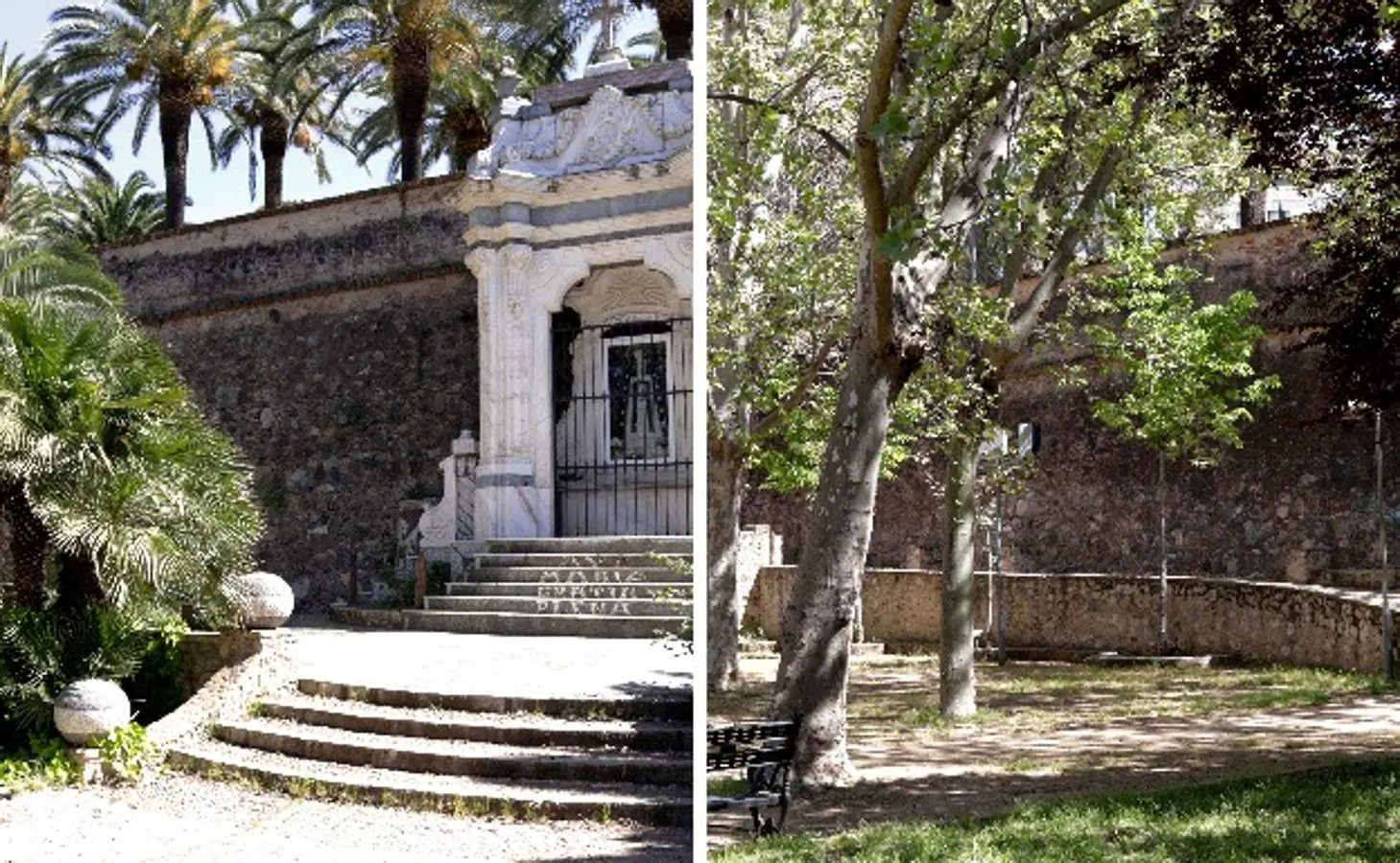 El parque infantil cuenta con el auditorio Ricardo Carapeto y un monumento dedicado a la Virgen de la Soledad.
