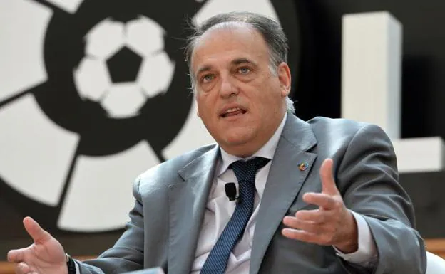 El presidente de LaLiga, Javier Tebas. 