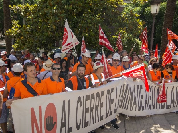 Protesta celebrada el pasado año contra el cierre de la mina de Aguablanca. :: hoy