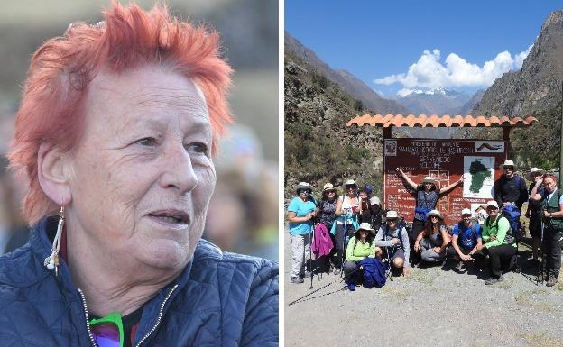 Françoise y el grupo extremeños en el Camino Inca:: CARMELO SAYAGO