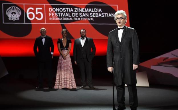 El director alemán Wim Wenders, durante la gala inaugural del Festival de San Sebastián.