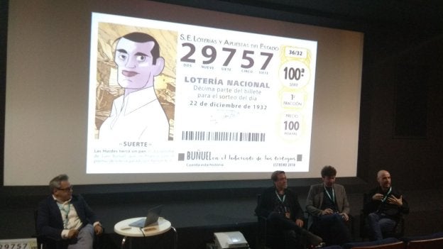 Un momento de la presentación de la película en San Sebastián. :: hoy