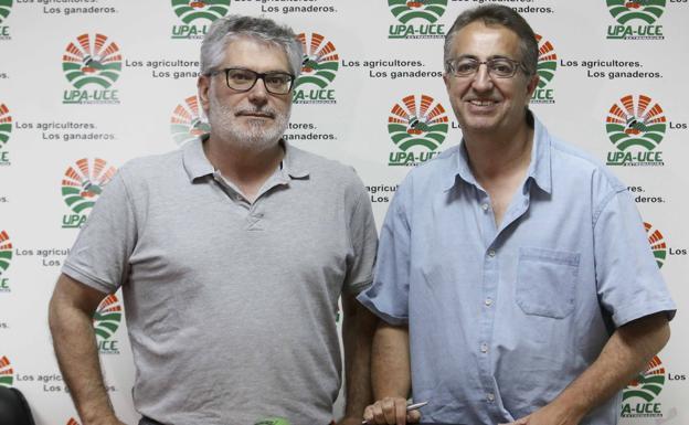 José Cruz, secretario de Acción Sindical; e Ignacio Huertas, secretario general de UPA-UCE