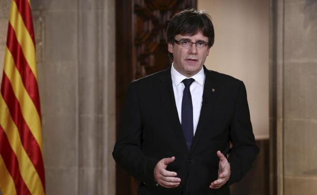 Declaración institucional de Carles Puigdemont.