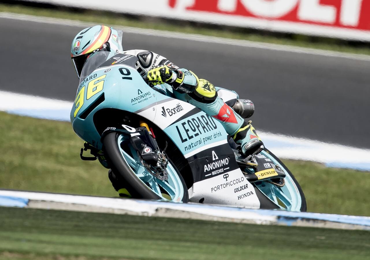 Joan Mir, líder del Mundial de Moto3, en el circuito de Phillip Island.