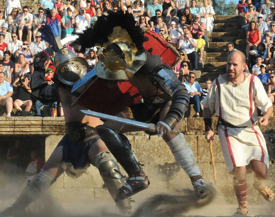 Recreación con gladiadores en Mérida.