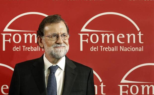 Rajoy posa antes de la entrega de medallas. 