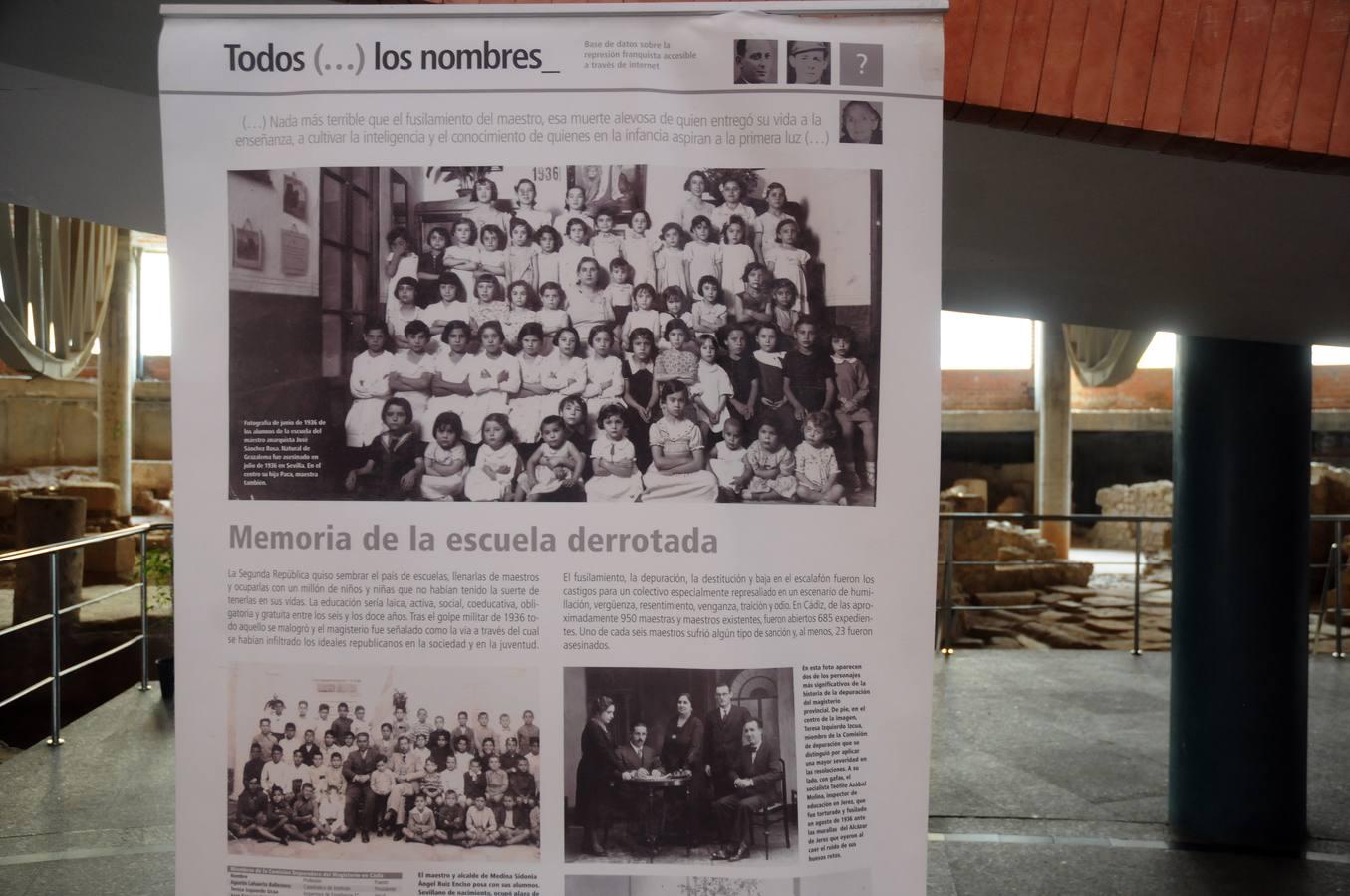 El objetivo de esta exposición es divulgar los contenidos de la Web www.todoslosnombres.org sobre las injusticias acaecidas durante el golpe de estado, la guerra civil y la posterior dictadura franquista.