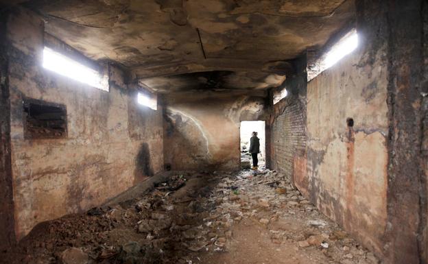 Interior de uno de los refugios:: 