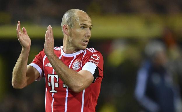 Arjen Robben, en un partido con el Bayern. 