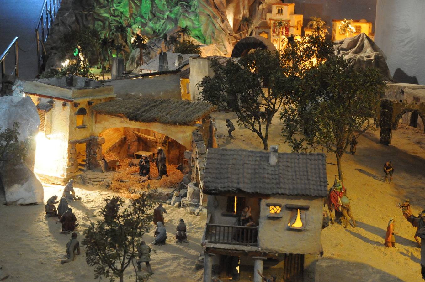 el Belén de la Asociacion de Belenistas se puede visitar en el Centro Cultural Alcazaba (Mérida)