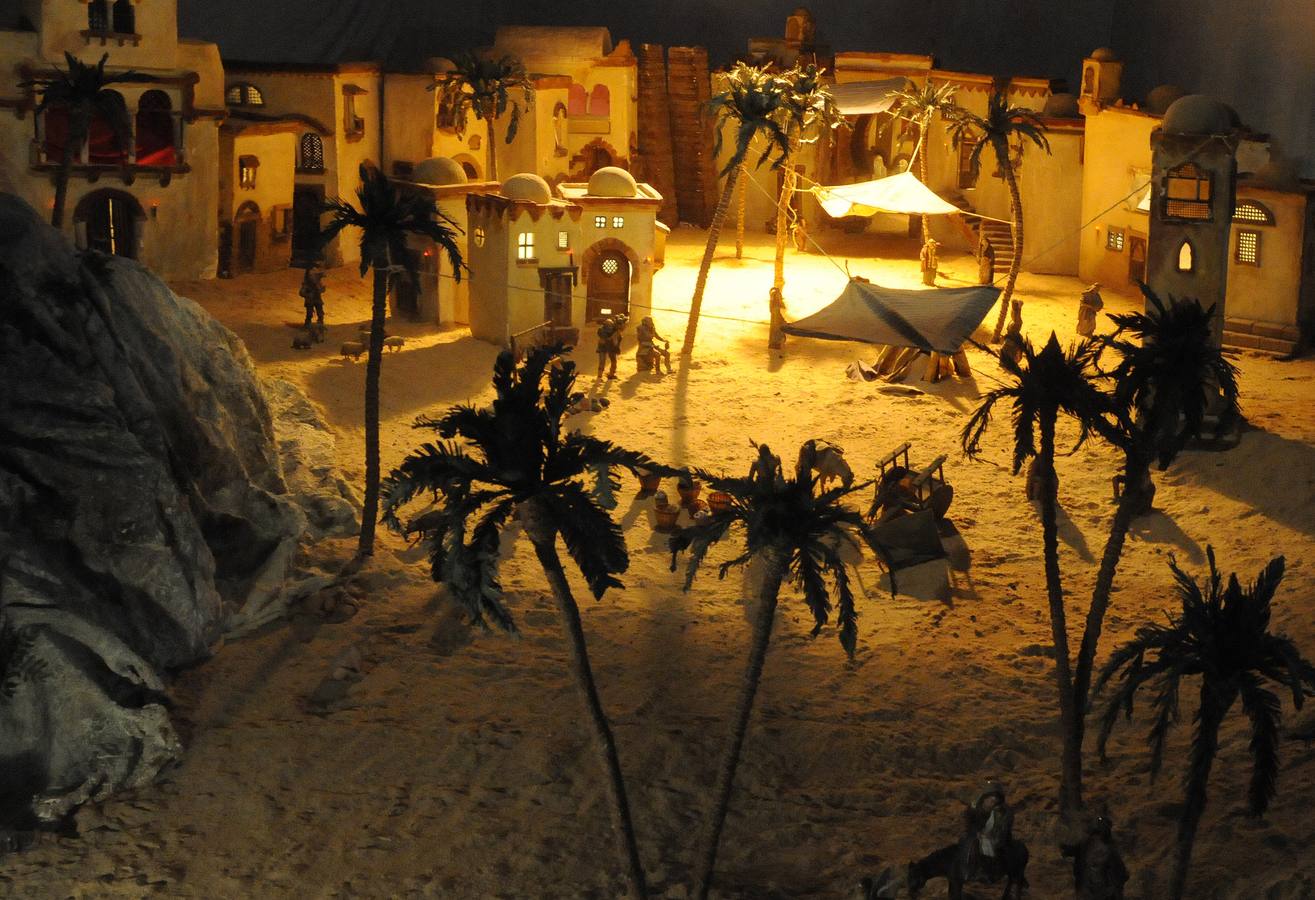 el Belén de la Asociacion de Belenistas se puede visitar en el Centro Cultural Alcazaba (Mérida)