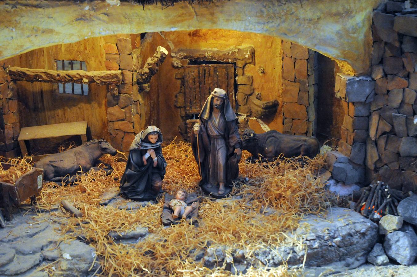 el Belén de la Asociacion de Belenistas se puede visitar en el Centro Cultural Alcazaba (Mérida)